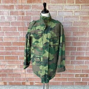 Arizona Jean Co Oversized Camo Canvas Army Inspired Lightweight Jacket Size S​​​